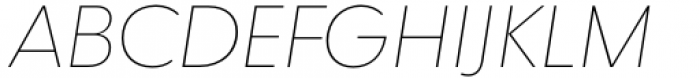 PGF Qualta Extra Light Italic Font UPPERCASE
