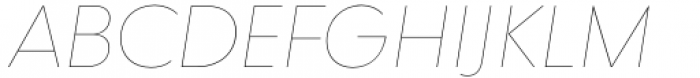PGF Qualta Thin Italic Font UPPERCASE