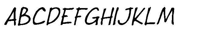 PGR Wormies Italic Font UPPERCASE