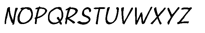 PGR Wormies Italic Font UPPERCASE