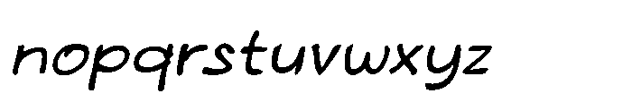 PGR Wormies Italic Font LOWERCASE