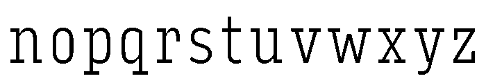 Phosphor Extra Light Font LOWERCASE