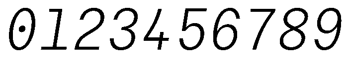 Phosphor Italic Font OTHER CHARS