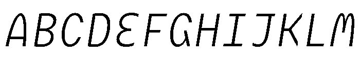 Phosphor Italic Font UPPERCASE