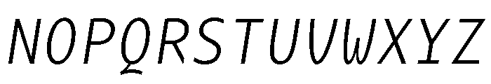 Phosphor Italic Font UPPERCASE