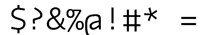 Phosphor Light Font OTHER CHARS