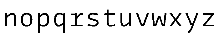 Phosphor Light Font LOWERCASE