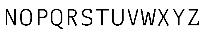 Phosphor Thin Font UPPERCASE