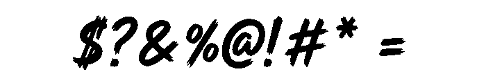 Phantom Brush Font OTHER CHARS