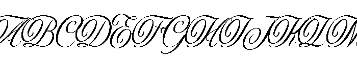 Phatin Angler Script Font UPPERCASE