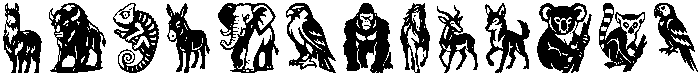 Phidias Animal Kingdom Dingbats otf (400) Font UPPERCASE