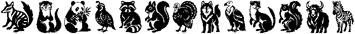Phidias Animal Kingdom Dingbats otf (400) Font UPPERCASE