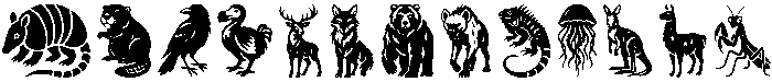 Phidias Animal Kingdom Dingbats otf (400) FONT
