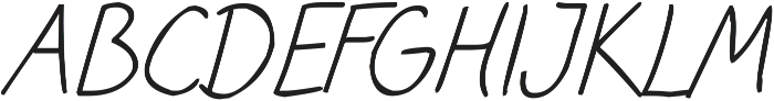 phitradesign Handwritten Italic ttf (400) Font UPPERCASE