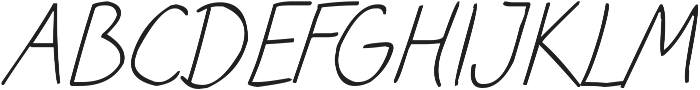 phitradesign Handwritten Thin Italic ttf (100) Font UPPERCASE