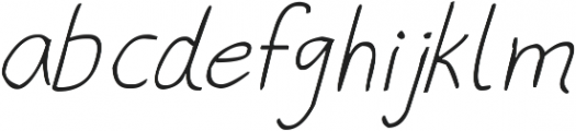 phitradesign Handwritten Thin Italic ttf (100) Font LOWERCASE