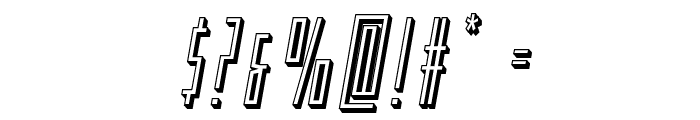 Phantacon 3D Italic Font OTHER CHARS