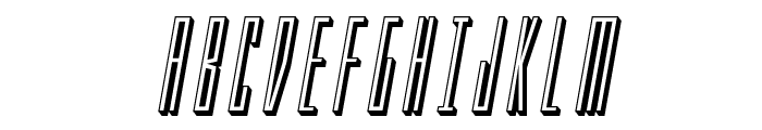 Phantacon 3D Italic Font UPPERCASE