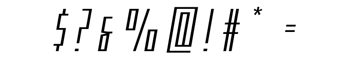 Phantacon Extra-Expanded Italic Font OTHER CHARS