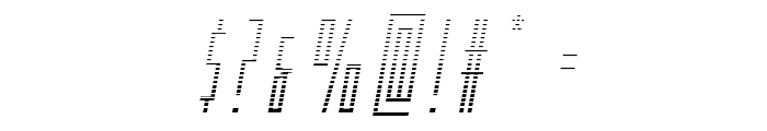 Phantacon Gradient Italic Font OTHER CHARS
