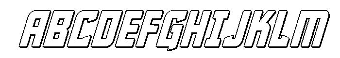 Phantom Storm 3D Italic Font UPPERCASE