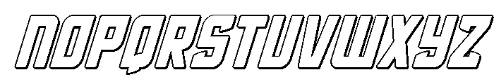 Phantom Storm 3D Italic Font UPPERCASE