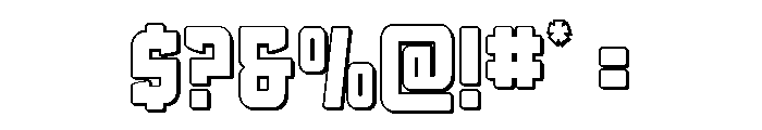 Phantom Storm 3D Font OTHER CHARS