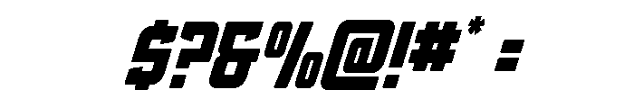 Phantom Storm Italic Font OTHER CHARS
