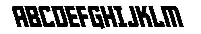 Phantom Storm Leftalic Font UPPERCASE