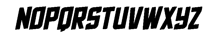 Phantom Storm Rotalic Font LOWERCASE