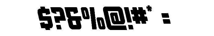 Phantom Storm Semi-Leftalic Font OTHER CHARS