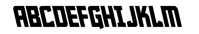 Phantom Storm Semi-Leftalic Font UPPERCASE