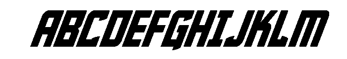 Phantom Storm Super-Italic Font UPPERCASE