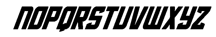 Phantom Storm Super-Italic Font UPPERCASE