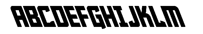 Phantom Storm Super-Leftalic Font UPPERCASE