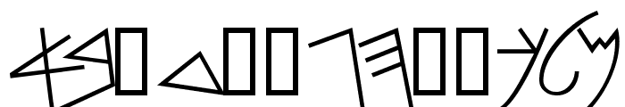 PhoenicianMoabite Thin Font LOWERCASE