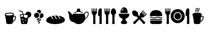 PH Icons Food Black Font UPPERCASE