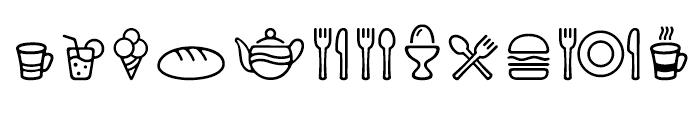 PH Icons Food Font UPPERCASE