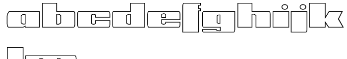 Phet Outline Regular Font LOWERCASE