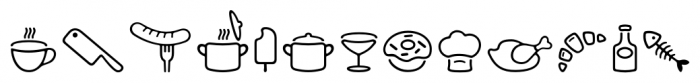 PH Icons Food Font LOWERCASE