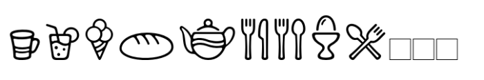 PH Font Icons Food Font UPPERCASE