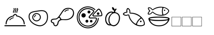 PH Font Icons Food Font UPPERCASE