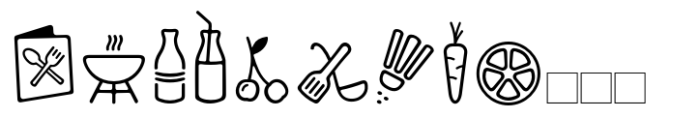 PH Font Icons Food Font LOWERCASE