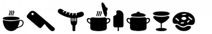 PH Icons Food Black Font LOWERCASE