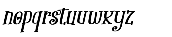 Phantom Glowing Italic Font LOWERCASE