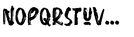 Phantom Scratch Font LOWERCASE