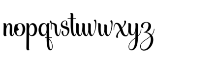 Phantom Script Font LOWERCASE