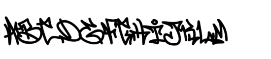 Phantom Urbanism Graffiti Font LOWERCASE