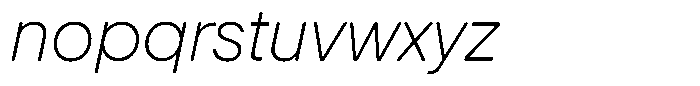 Phase Grotesk ExtraLight It Font LOWERCASE