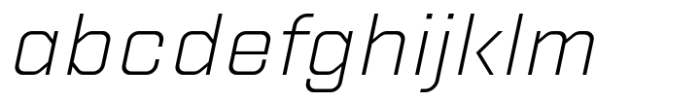 Phatthana Extra Light Italic Font LOWERCASE